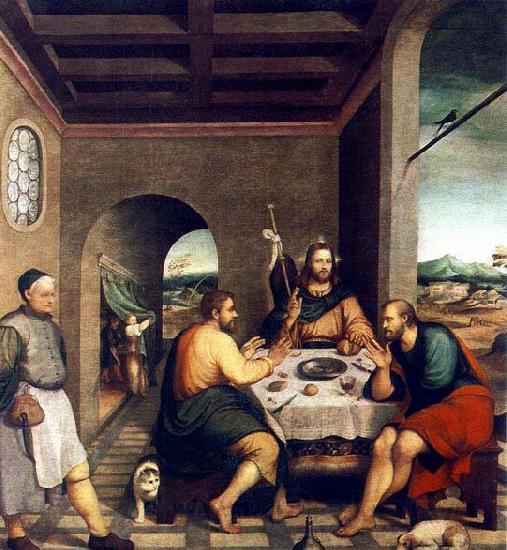 BASSANO, Jacopo Supper at Emmaus Norge oil painting art